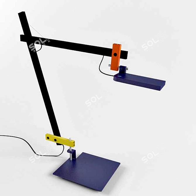 Sleek Office Desk Lamp - Lotek 3D model image 1