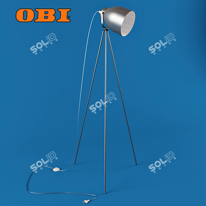 Elegant Glow Floor Lamp 3D model image 1