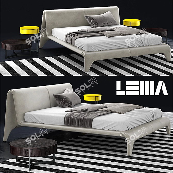 Sleek KIDO lema Bed 3D model image 1