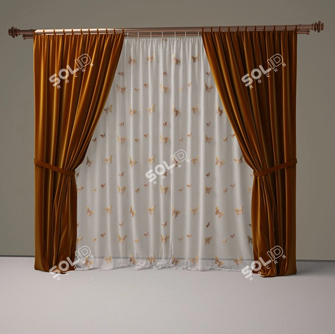 Title: Stylish Window Shades 3D model image 1