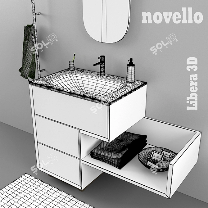 Novello Libera 3D Bathroom Vanity 3D model image 3