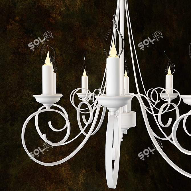 Bianco Antico 8-Light Chandelier 3D model image 2