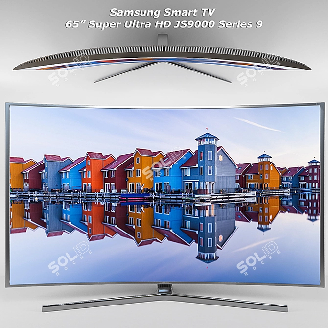 Samsung 65" SUHD 4K Curved TV 3D model image 1