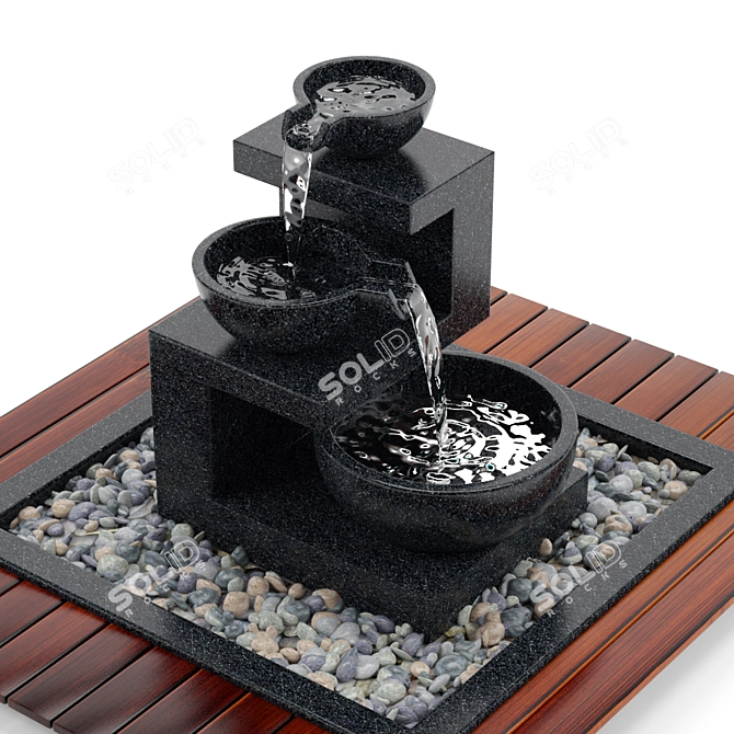 Cascade of Tranquility: Perfect for Gardens 3D model image 1