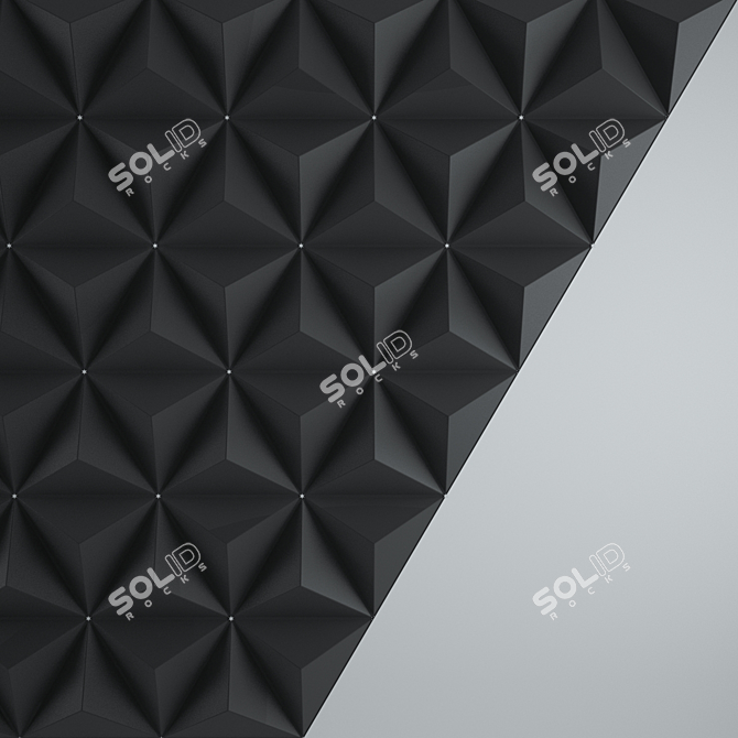 3D Trainglates Wall: Modern Geometric Accent 3D model image 3