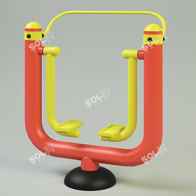 Outdoor Skier Fitness Trainer 3D model image 1