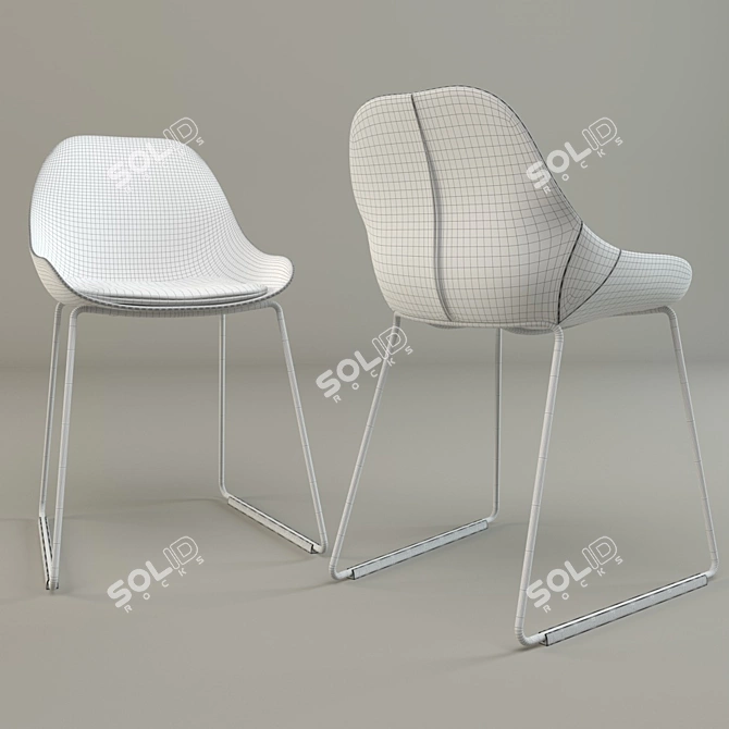 Modern Biba Chair: Enrico Franzolini Design 3D model image 3