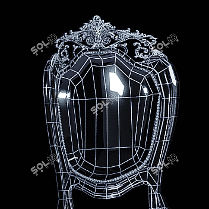 Elegant Baroque Chair: Classic Design, UV Mapped 3D model image 2