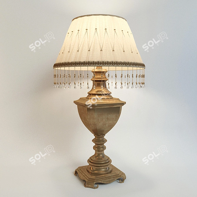 Bronze Cup Table Lamp 3D model image 1