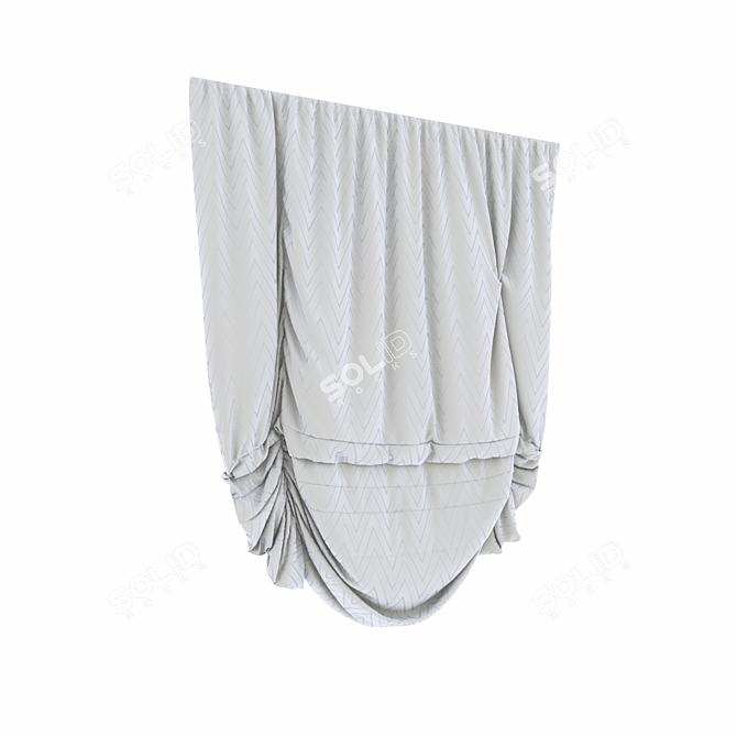 Elegant Drapery 3D model image 1