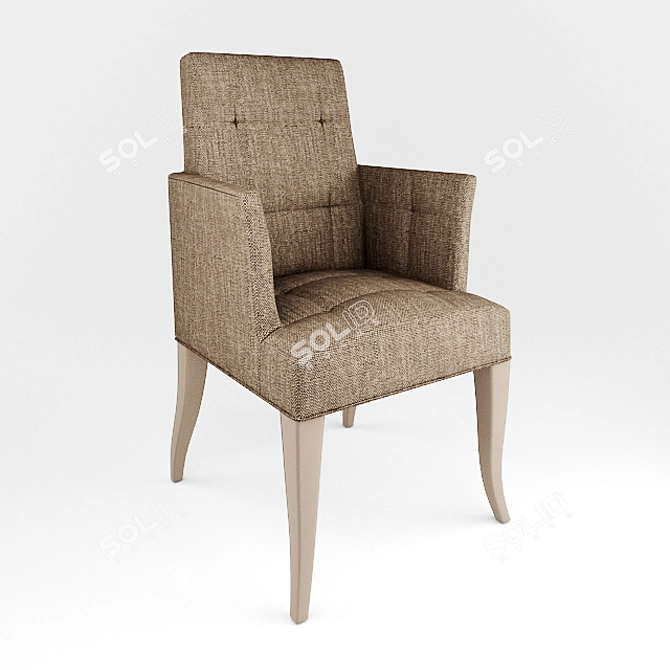 Elegant Eaton Arm Chair 3D model image 1