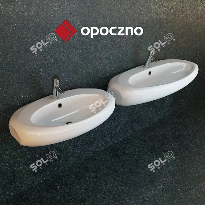 Opoczno Bilbao Overmount Sink 3D model image 1