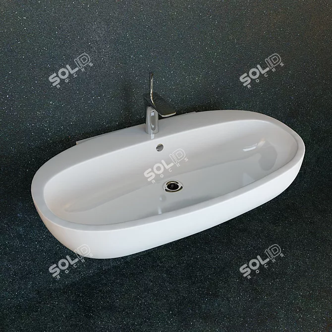 Opoczno Kioto: Modern Hanging Sinks 3D model image 2