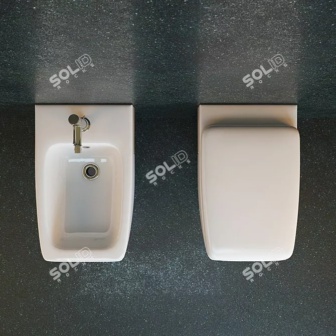 Opoczno Malmo Bidet & Wall-Hung Toilet 3D model image 3
