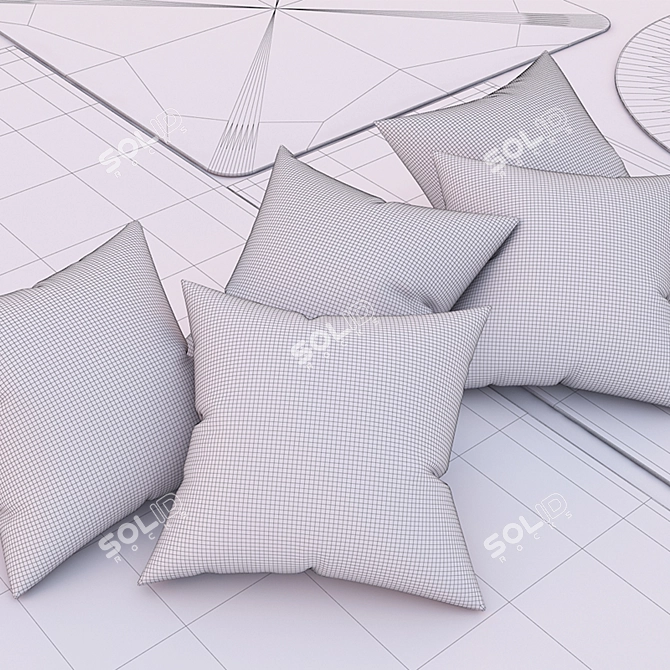 Cozy Comfort: Ikea Cushions & Carpets 3D model image 3