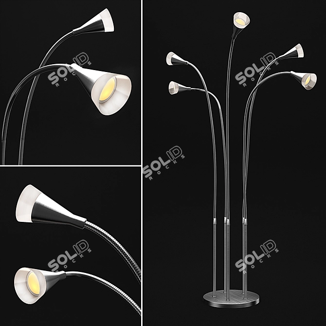 Adjustable Tripod Table Lamp 3D model image 1