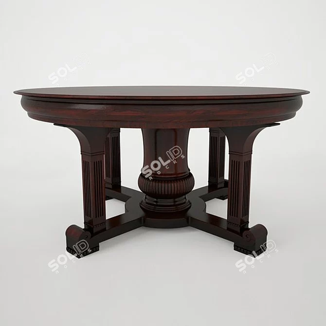 Romanesque Style Table | 1600x1600x800 3D model image 1