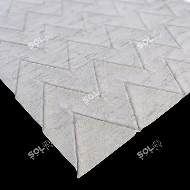 Zigzag Bliss Carpet 3D model image 2