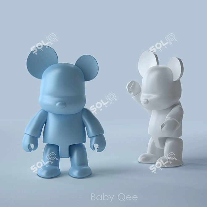 Plastic Baby Qee Toy 3D model image 1