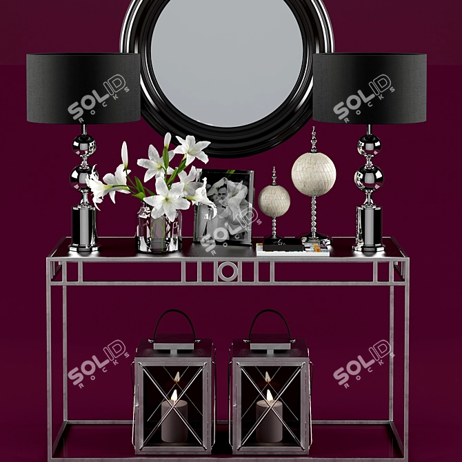 Stylish Console Table for Decor 3D model image 1