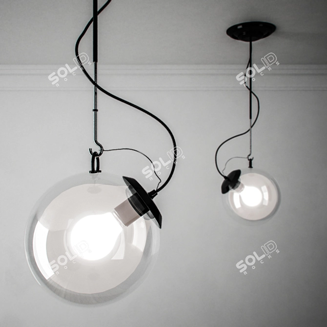 Minimalist Loft Sphere Lamp 3D model image 1