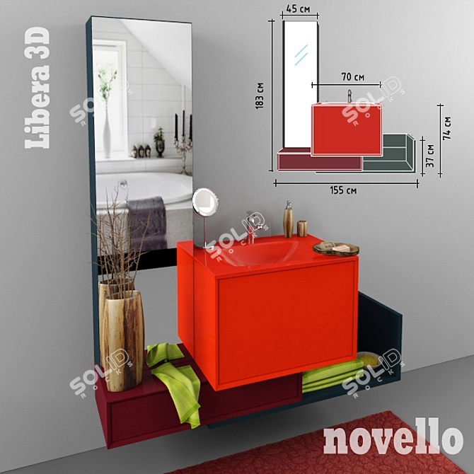 Novello Libera 3D Comp.L10 - Contemporary Elegance 3D model image 1