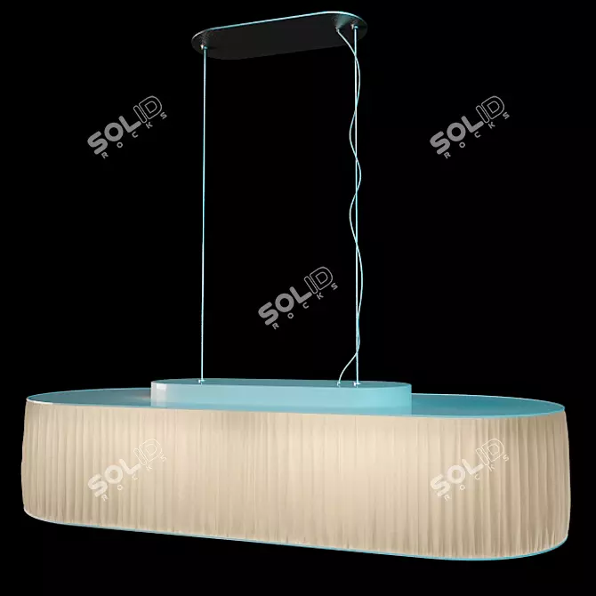 Elegant Fabric Chandelier 3D model image 1