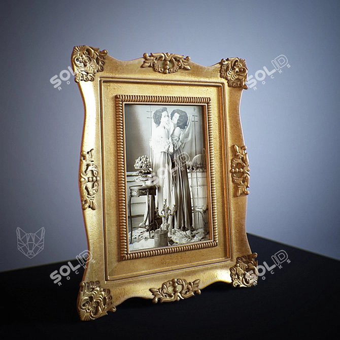 Modern UV Mapped Photo Frame 3D model image 1