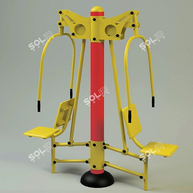 Outdoor Fitness Chest Press 3D model image 1