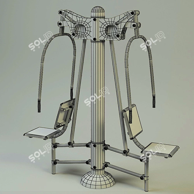 Outdoor Fitness Chest Press 3D model image 2