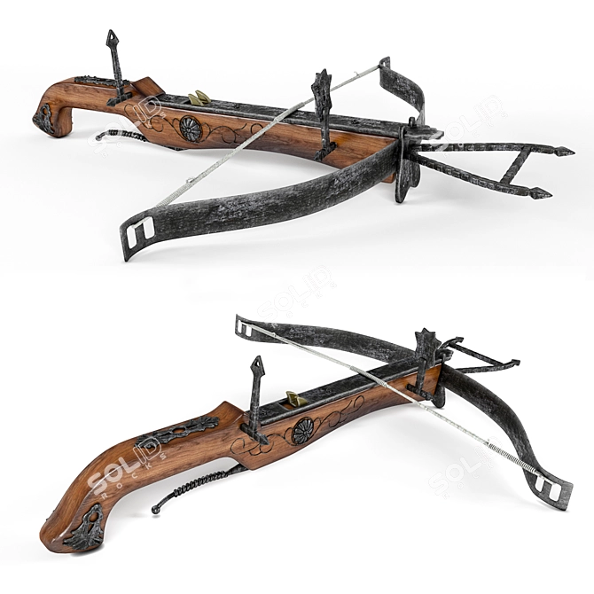 Medieval Decorative Crossbow 3D model image 1
