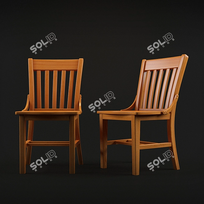 ErgoFlex Restaurant Chair 3D model image 1