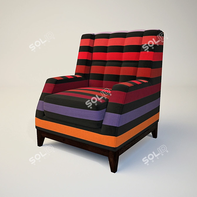 Versatile Armchair for Restaurants & Cafes 3D model image 2