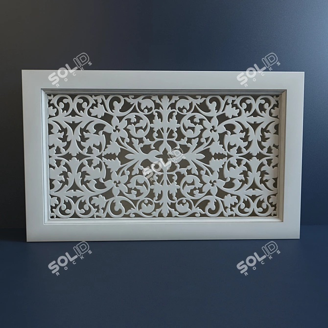 Stylish Grille for Radiator 3D model image 1