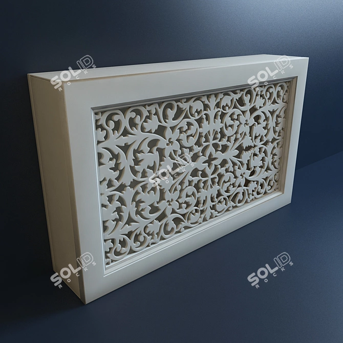 Stylish Grille for Radiator 3D model image 2