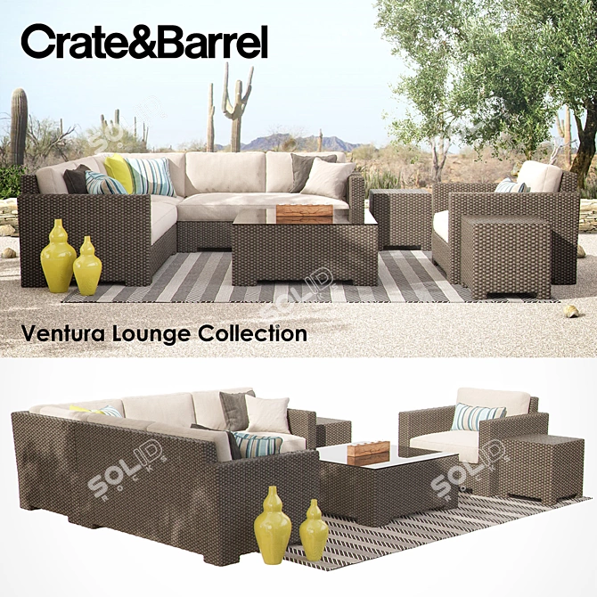 Elevate Your Lounge: Ventura Collection 3D model image 1