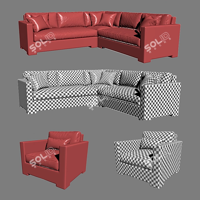 Elevate Your Lounge: Ventura Collection 3D model image 3