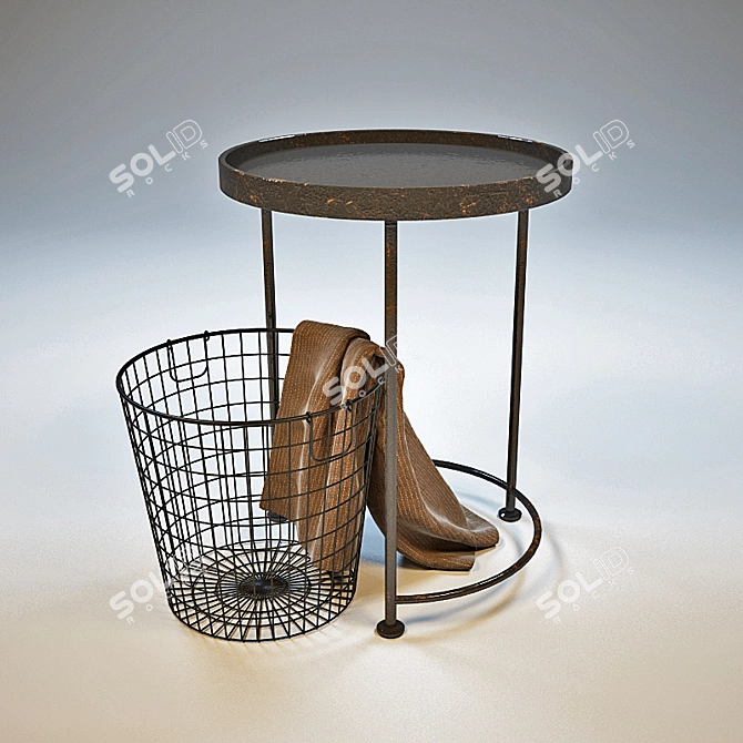 Versatile Coffee Table with Storage 3D model image 1