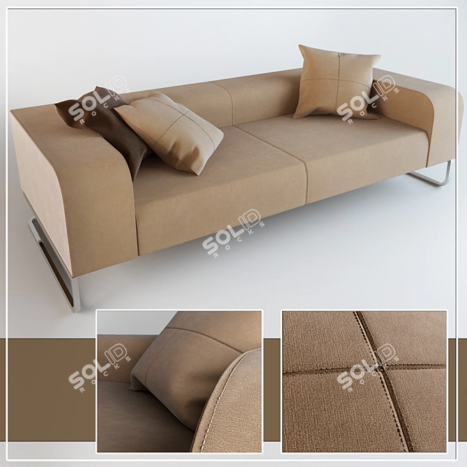 YANEZ Sofa by KLAB DESIGN - Stylish and Comfortable 3D model image 1