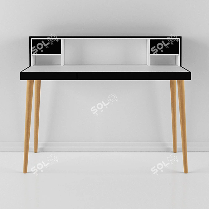 Modern Writing Desk with Premium Sound 3D model image 1