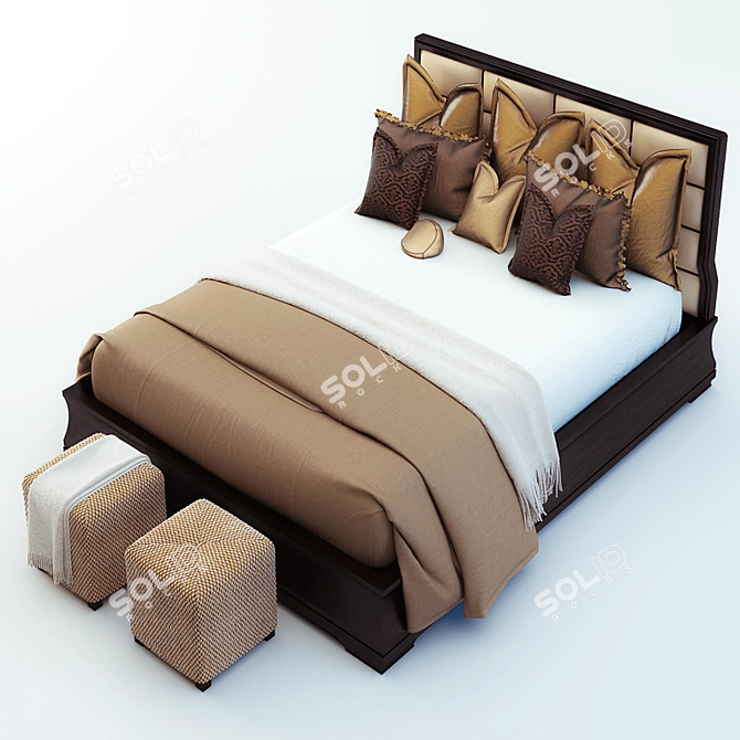 Mayweather Luxury Bed - Champion's Comfort 3D model image 2