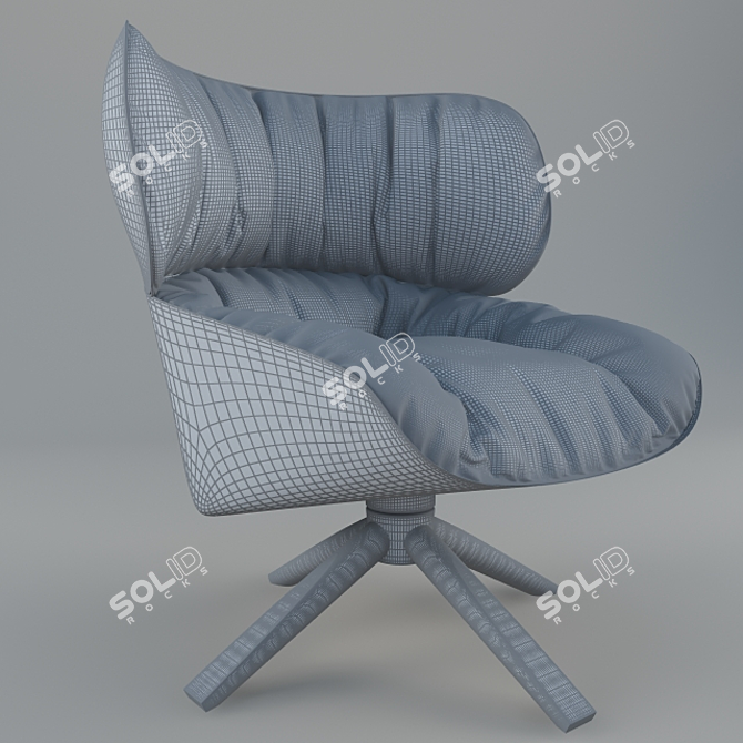 Italian Armchair Tabano: Elegant and Comfortable 3D model image 2