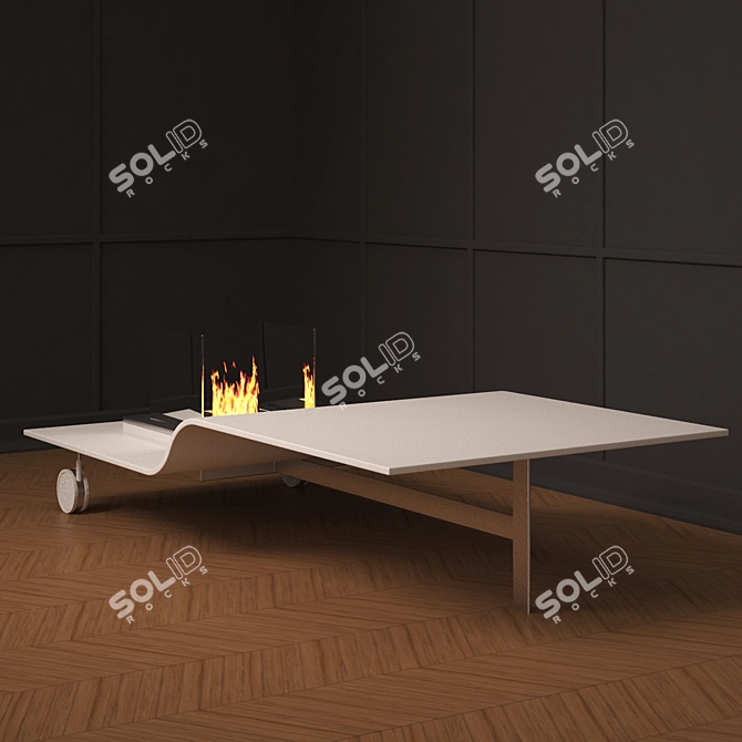 Moma Longue Luxury Fireplace 3D model image 2
