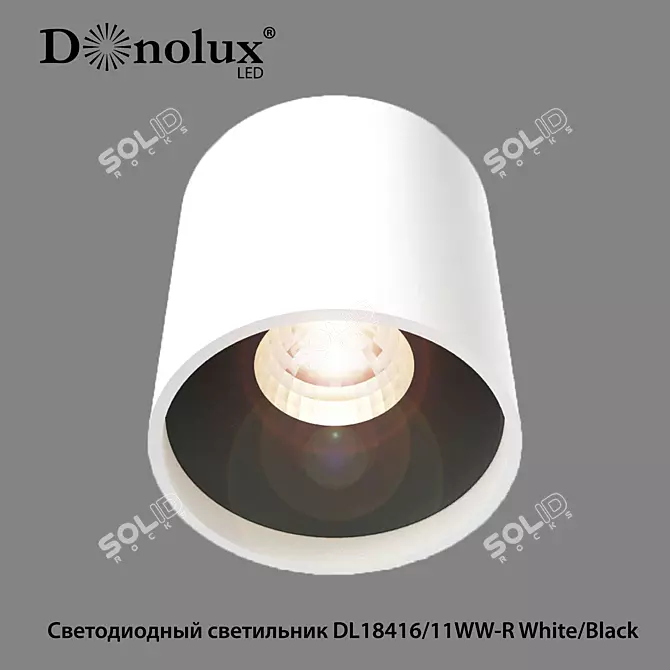 DL18416 LED Lamp: Compact Illumination in White/Black 3D model image 1