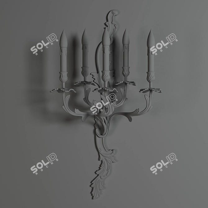 Modern Sconce G. Moscatelli: UV Mapped, V-Ray Render 3D model image 4