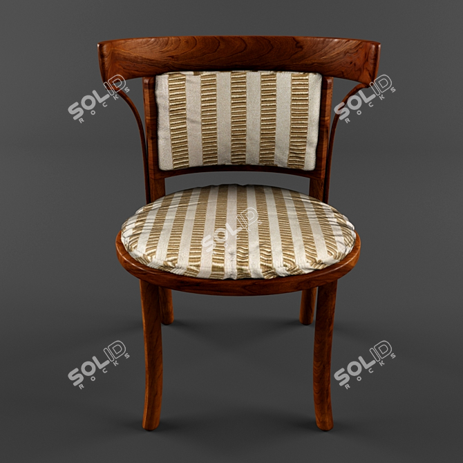 Cherry Noir Upholstered Chair 3D model image 1