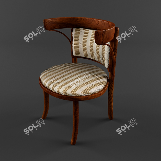 Cherry Noir Upholstered Chair 3D model image 2