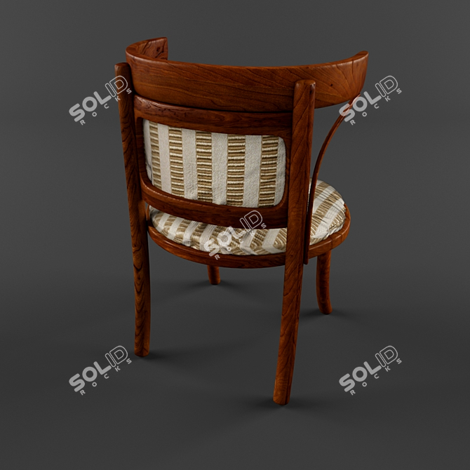 Cherry Noir Upholstered Chair 3D model image 3