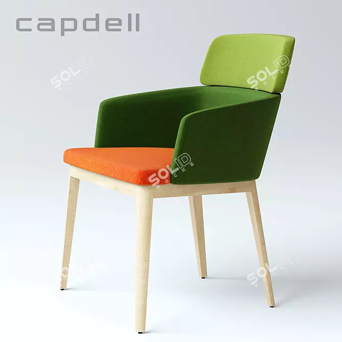 CONCORD Upholstered Chair by Capdell 3D model image 1