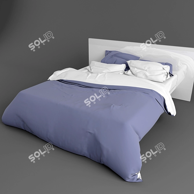 Luxury Dream Bed 3D model image 1